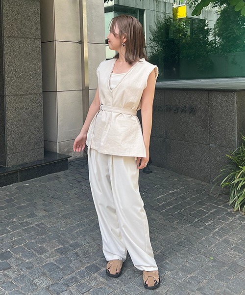 CREDONA（クレドナ）の「コットンフリンジベスト（ベスト・レディース・ホワイト系その他・FREE）」の16枚目の写真