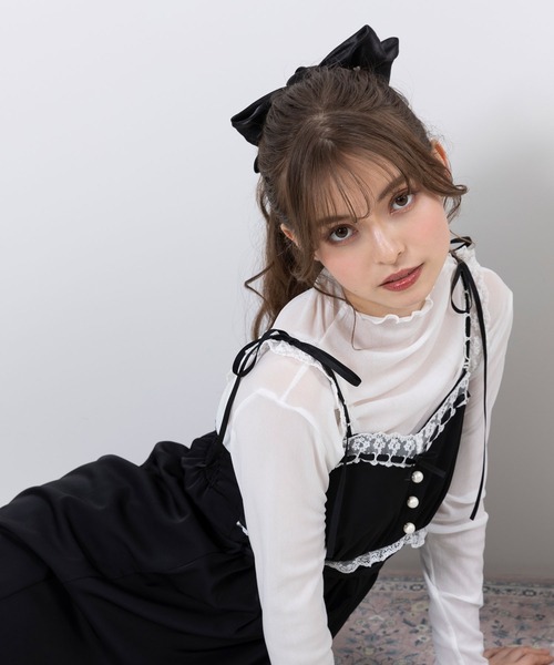 DearMyLoveRose（ディアマイラブローズ）の「レースランジェリー風キャミワンピース（ワンピース・レディース・ブルー/ブラック/ベージュ・LARGE/XX-LARGE/X-LARGE）」の13枚目の写真