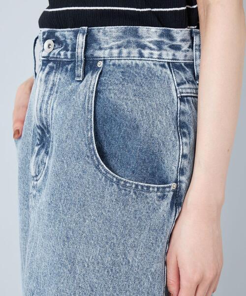 CITEN（シテン）の「＜CITEN＞ウォッシュド デニム スカート