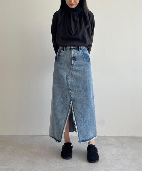 ウォッシュドデニムスカート | ファッション通販サイト NUGU