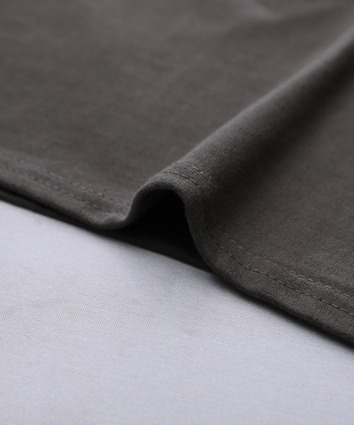 reca（レカ）の「ゆったり体型カバー！ボーダー＆無地オーバーサイズモックネックTシャツ（Tシャツ/カットソー・レディース・ホワイト系その他/オートミール/ホワイト×ブラック/チャコールグレー/オフホワイト/イエロー/ホワイト×ブルー/ホワイト×レッド・FREE）」の16枚目の写真