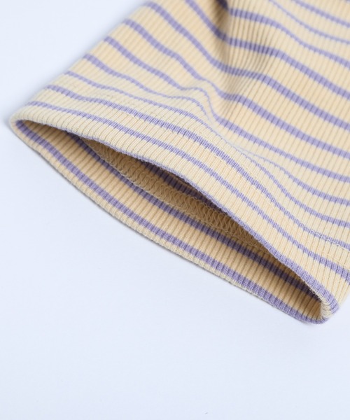 AMELY（エミリー）の「ボーダートップス（Tシャツ/カットソー・レディース・ブルー系2/パープル系1/ブラック系2/ブラック系1/オレンジ系1/ブルー系1/ブラウン系2/ベージュ系2/グリーン系1/オレンジ系2・フリー）」の17枚目の写真
