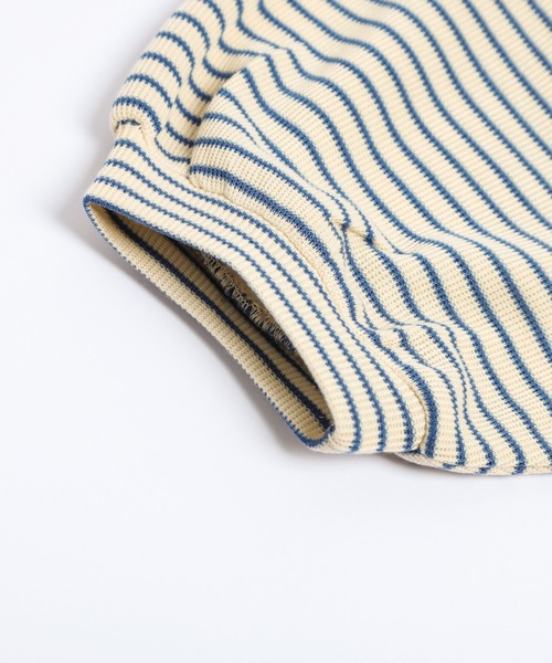 AMELY（エミリー）の「ボーダートップス（Tシャツ/カットソー・レディース・ブルー系2/パープル系1/ブラック系2/ブラック系1/オレンジ系1/ブルー系1/ブラウン系2/ベージュ系2/グリーン系1/オレンジ系2・フリー）」の18枚目の写真