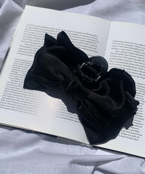 WEGO（ウィゴー）の「WEGO/リボンバンスクリップ（バレッタ/ヘアクリップ・レディース・ブラック/オフホワイト/その他1・FREE）」の7枚目の写真