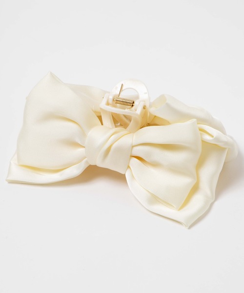 WEGO（ウィゴー）の「WEGO/リボンバンスクリップ（バレッタ/ヘアクリップ・レディース・ブラック/オフホワイト/その他1・FREE）」の6枚目の写真