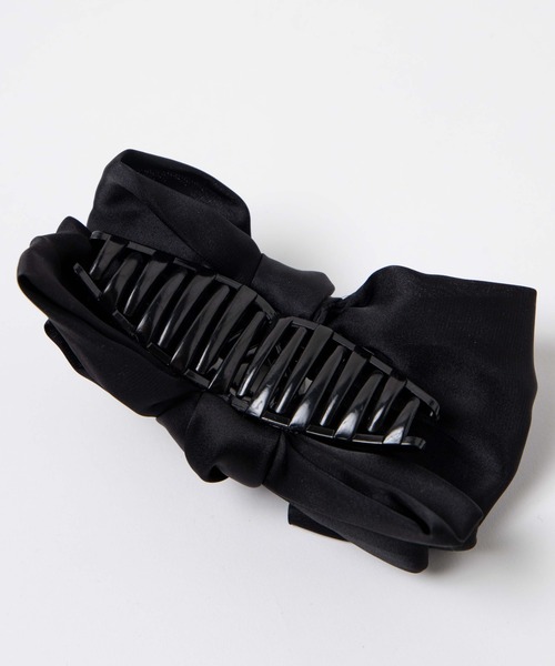 WEGO（ウィゴー）の「WEGO/リボンバンスクリップ（バレッタ/ヘアクリップ・レディース・ブラック/オフホワイト/その他1・FREE）」の5枚目の写真