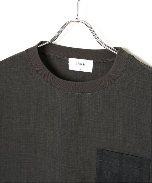 ikka(イッカ)の「【セットアップ対応】イージーケアリネンライクシャツT(シャツ/ブラウス・メンズ・ネイビー/ベージュ/グリーン/ワイン・S/M/L/XL)」の7枚目の写真
