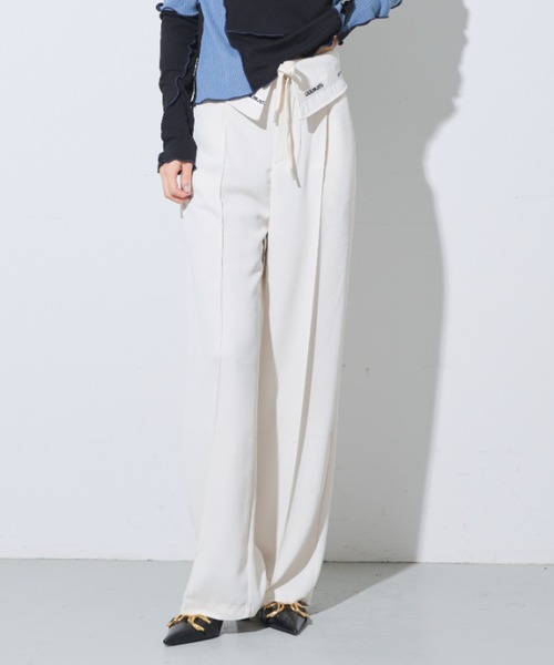 Solace(ソレイス)の「ウエストデザインスラックスパンツ(スラックス・レディース・ブラック/ライトグレー/ホワイト・MEDIUM/LARGE)」の5枚目の写真