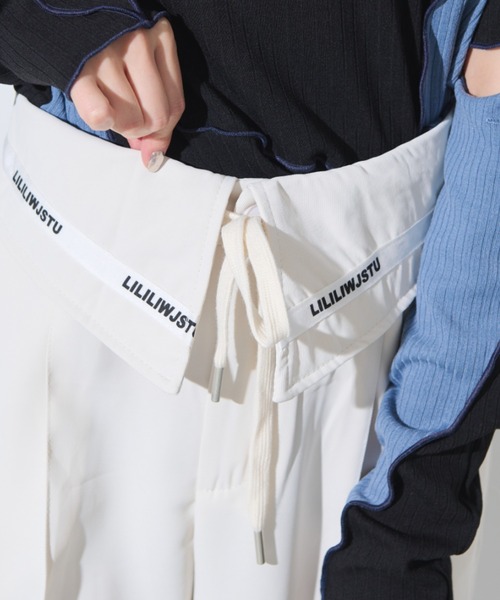 Solace(ソレイス)の「ウエストデザインスラックスパンツ(スラックス・レディース・ブラック/ライトグレー/ホワイト・MEDIUM/LARGE)」の11枚目の写真