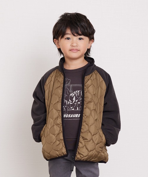 DILASH（ディラッシュ）の「中綿キルトジャケット（ブルゾン・キッズ・カーキ/ベージュ・100/120/110/90/140/130/80）」の4枚目の写真