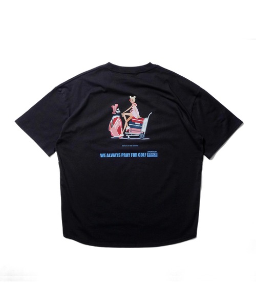 BENCH AT THE GREENE GOLF(ベンチアットザグリーンゴルフ)の「BENCH AT THE GREENE GOLF / レディース Tシャツ(Tシャツ/カットソー・レディース・ブラック/ホワイト/グリーン/ベージュ・MEDIUM/LARGE)」の3枚目の写真