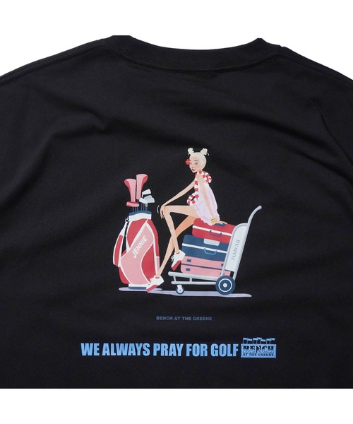 BENCH AT THE GREENE GOLF(ベンチアットザグリーンゴルフ)の「BENCH AT THE GREENE GOLF / レディース Tシャツ(Tシャツ/カットソー・レディース・ブラック/ホワイト/グリーン/ベージュ・MEDIUM/LARGE)」の7枚目の写真