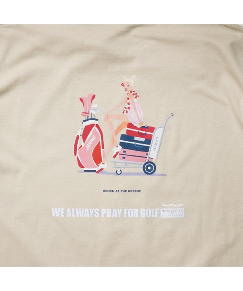 BENCH AT THE GREENE GOLF(ベンチアットザグリーンゴルフ)の「BENCH AT THE GREENE GOLF / レディース Tシャツ(Tシャツ/カットソー・レディース・ブラック/ホワイト/グリーン/ベージュ・MEDIUM/LARGE)」の9枚目の写真