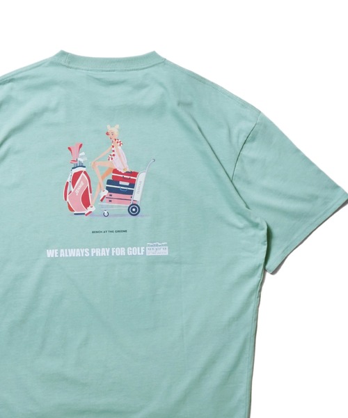 BENCH AT THE GREENE GOLF(ベンチアットザグリーンゴルフ)の「BENCH AT THE GREENE GOLF / レディース Tシャツ(Tシャツ/カットソー・レディース・ブラック/ホワイト/グリーン/ベージュ・MEDIUM/LARGE)」の21枚目の写真