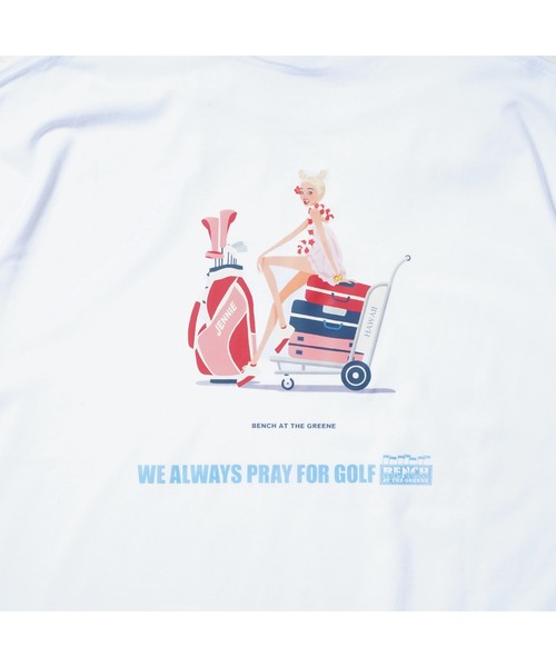 BENCH AT THE GREENE GOLF(ベンチアットザグリーンゴルフ)の「BENCH AT THE GREENE GOLF / レディース Tシャツ(Tシャツ/カットソー・レディース・ブラック/ホワイト/グリーン/ベージュ・MEDIUM/LARGE)」の14枚目の写真