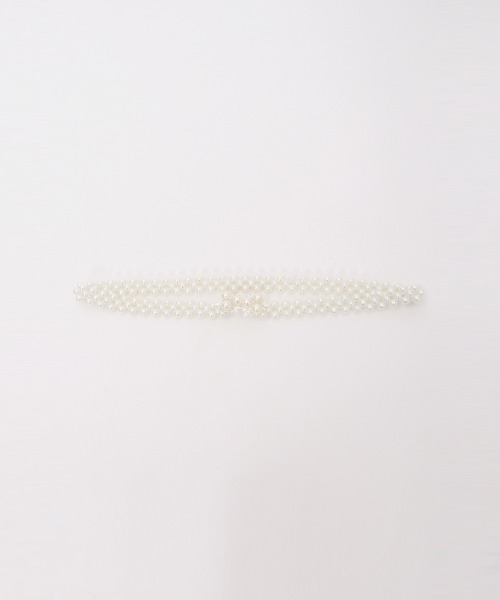 axes femme POETIQUE（アクシーズファムポエティック）の「パールゴムベルト（ベルト・レディース・ゴールド/シルバー・FREE）」の2枚目の写真