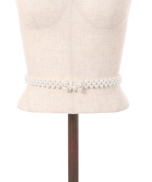axes femme POETIQUE（アクシーズファムポエティック）の「パールゴムベルト（ベルト・レディース・ゴールド/シルバー・FREE）」の9枚目の写真