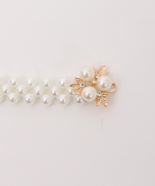 axes femme POETIQUE（アクシーズファムポエティック）の「パールゴムベルト（ベルト・レディース・ゴールド/シルバー・FREE）」の13枚目の写真