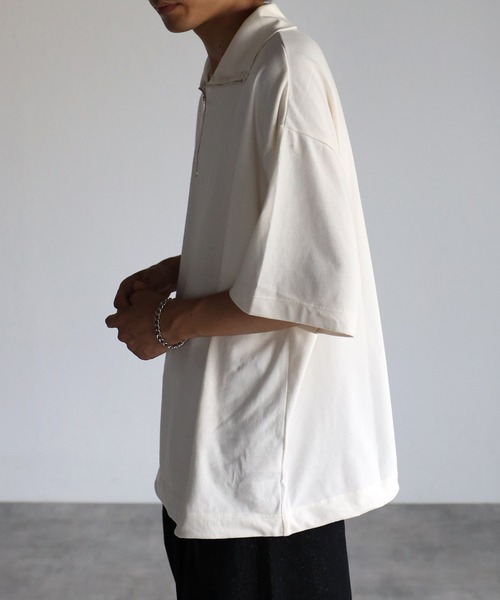 CREARE -LINO-(クレアーレリノ)の「【USAコットン】ヘビーウエイト オーバーサイズ ハーフZIP ルーズ TEE <ユニセックス>(Tシャツ/カットソー・メンズ・チャコールグレー/ブラック/アイボリー・M/L)」の22枚目の写真