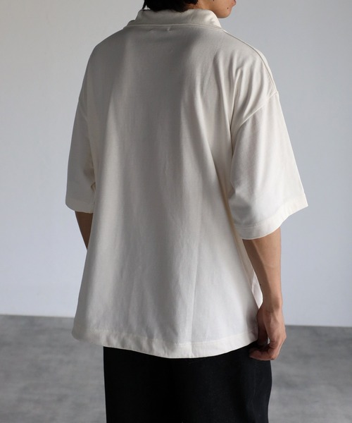 CREARE -LINO-(クレアーレリノ)の「【USAコットン】ヘビーウエイト オーバーサイズ ハーフZIP ルーズ TEE <ユニセックス>(Tシャツ/カットソー・メンズ・チャコールグレー/ブラック/アイボリー・M/L)」の18枚目の写真