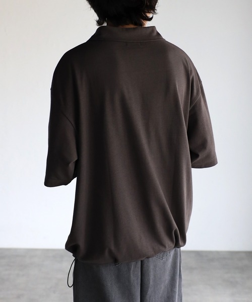 CREARE -LINO-(クレアーレリノ)の「【USAコットン】ヘビーウエイト オーバーサイズ ハーフZIP ルーズ TEE <ユニセックス>(Tシャツ/カットソー・メンズ・チャコールグレー/ブラック/アイボリー・M/L)」の10枚目の写真