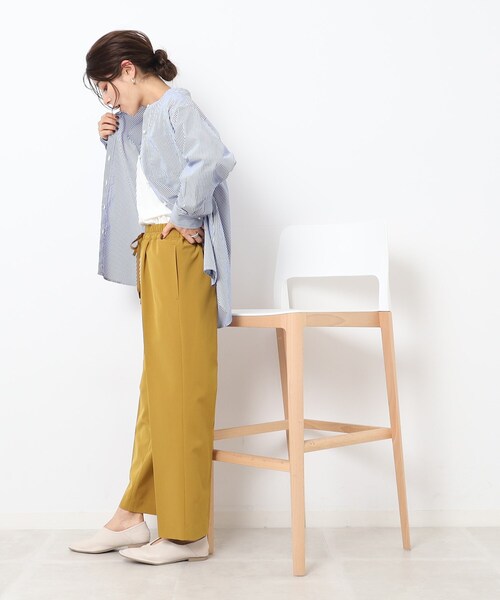 SHOO・LA・RUE(シューラルー)の「◆大人の抜け感コーデに ラウンドヘム プリントロンT(Tシャツ/カットソー・レディース・ピンク系6/ブルー系2/ブラック系/ベージュ系その他2/ベージュ系その他6/チャコール/ホワイト系その他4/ホワイト系その他・02/03/04)」の14枚目の写真