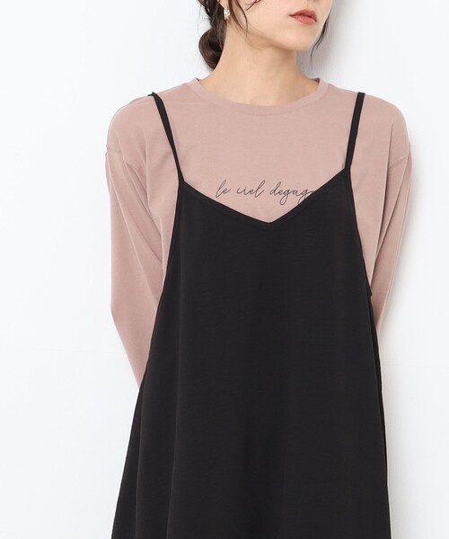 SHOO・LA・RUE(シューラルー)の「◆大人の抜け感コーデに ラウンドヘム プリントロンT(Tシャツ/カットソー・レディース・ピンク系6/ブルー系2/ブラック系/ベージュ系その他2/ベージュ系その他6/チャコール/ホワイト系その他4/ホワイト系その他・02/03/04)」の16枚目の写真