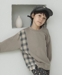 pairmanon | チェック柄 切替えデザイントレーナー(スウェット)