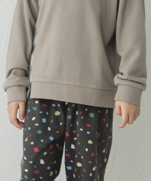 pairmanon（ペアマノン）の「チェック柄 切替えデザイントレーナー（スウェット・キッズ・グレー系その他2/ブラウン系その他/グレー系その他/ブルー系その他・100/110/140/150/120/130/90）」の11枚目の写真