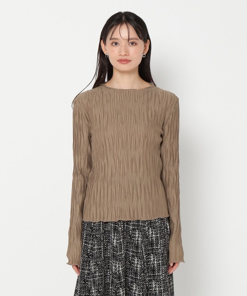 mysty woman（ミスティウーマン）の「【WEB限定】ニュアンスカラークシュクシュプルオーバー 977523（Tシャツ/カットソー・レディース・ライム/モカ/グレー/オフホワイト/ブラック・FREE）」の10枚目の写真