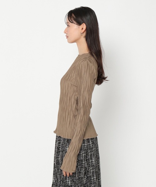 mysty woman（ミスティウーマン）の「【WEB限定】ニュアンスカラークシュクシュプルオーバー 977523（Tシャツ/カットソー・レディース・ライム/モカ/グレー/オフホワイト/ブラック・FREE）」の11枚目の写真