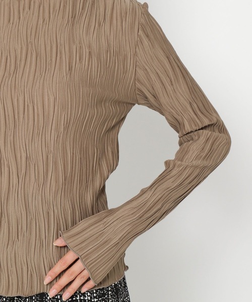 mysty woman（ミスティウーマン）の「【WEB限定】ニュアンスカラークシュクシュプルオーバー 977523（Tシャツ/カットソー・レディース・ライム/モカ/グレー/オフホワイト/ブラック・FREE）」の14枚目の写真