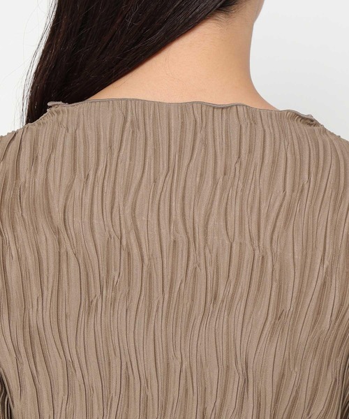 mysty woman（ミスティウーマン）の「【WEB限定】ニュアンスカラークシュクシュプルオーバー 977523（Tシャツ/カットソー・レディース・ライム/モカ/グレー/オフホワイト/ブラック・FREE）」の16枚目の写真