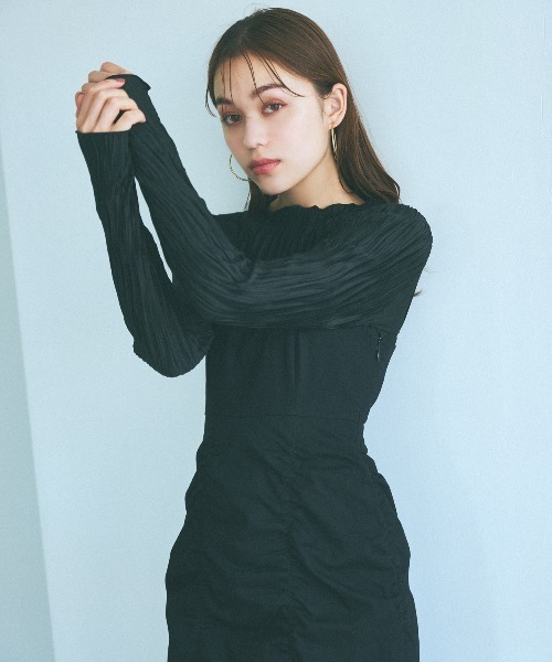 mysty woman（ミスティウーマン）の「【WEB限定】ニュアンスカラークシュクシュプルオーバー 977523（Tシャツ/カットソー・レディース・ライム/モカ/グレー/オフホワイト/ブラック・FREE）」の21枚目の写真