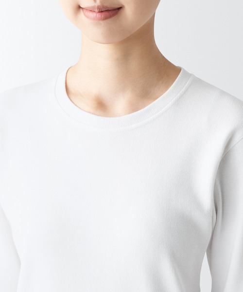 セール】あったか綿 ウール クルーネック長袖Tシャツ（インナー