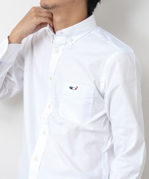 NOLLEY'S goodman（ノーリーズグッドマン）の「クジラ刺しゅう ボタンダウンシャツ（シャツ/ブラウス・メンズ・ホワイト/ブルー系その他/ライトパープル/ネイビー/ブルー/ホワイト系その他・L/M/XL/S）」の22枚目の写真