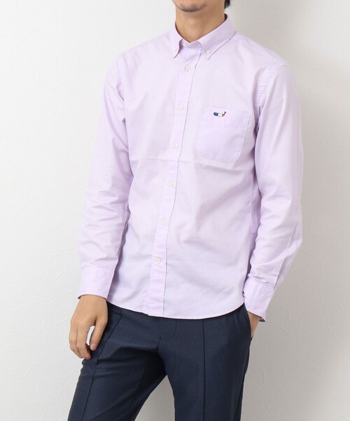 NOLLEY'S goodman（ノーリーズグッドマン）の「クジラ刺しゅう ボタンダウンシャツ（シャツ/ブラウス・メンズ・ホワイト/ブルー系その他/ライトパープル/ネイビー/ブルー/ホワイト系その他・L/M/XL/S）」の15枚目の写真