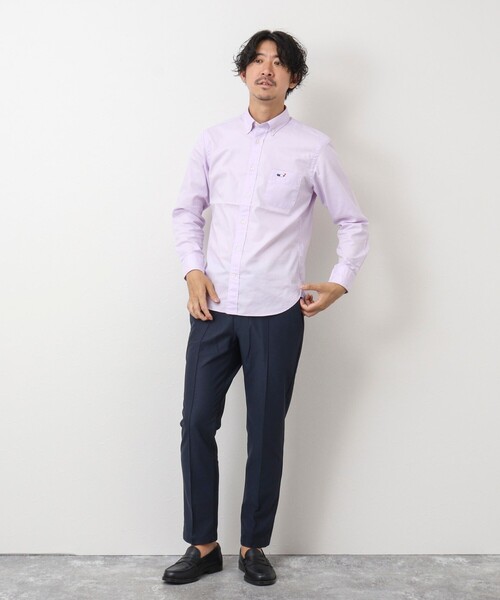 NOLLEY'S goodman（ノーリーズグッドマン）の「クジラ刺しゅう ボタンダウンシャツ（シャツ/ブラウス・メンズ・ホワイト/ブルー系その他/ライトパープル/ネイビー/ブルー/ホワイト系その他・L/M/XL/S）」の18枚目の写真