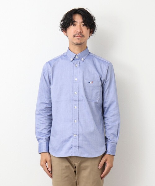 NOLLEY'S goodman（ノーリーズグッドマン）の「クジラ刺しゅう ボタンダウンシャツ（シャツ/ブラウス・メンズ・ホワイト/ブルー系その他/ライトパープル/ネイビー/ブルー/ホワイト系その他・L/M/XL/S）」の20枚目の写真