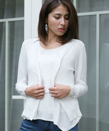 AZUL by moussy | 12GR/NyUV加工接触冷感U/N長袖CD(カーディガン/ボレロ)