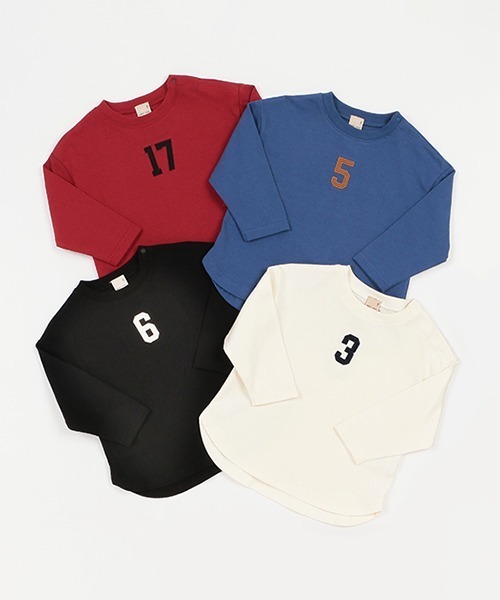 petit main（プティマイン）の「【ＧＯＯＤＰＲＩＣＥ】ナンバー長袖Ｔ（Tシャツ/カットソー・キッズ・ブルー/ブラック/オフホワイト/レッド・90cm/130cm/80ｃｍ/110cm/100cm/120cm）」の16枚目の写真