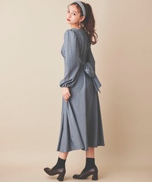ロングスリーブバックリボンワンピース