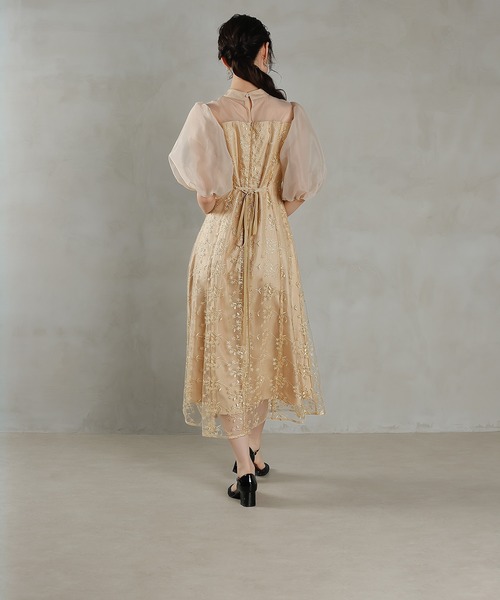 【一度着用】kana 刺繍レース オケージョン ワンピース 【Mサイズ】 kana オケージョンワンピース 一度着用】kana 刺繍レース オケージョン