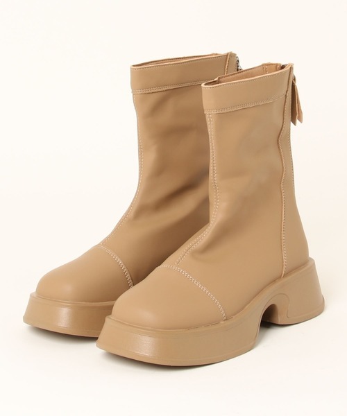 ISOOK（アイスー）の「【ISOOK / アイスー】ボリュームソールストレッチブーツ / フラット ショートブーツ ローヒール ZOZOTOWN限定（ブーツ・レディース・ブラック/ベージュ・23.0cm/23.5cm/24.0cm/24.5cm/25.0cm）」の11枚目の写真