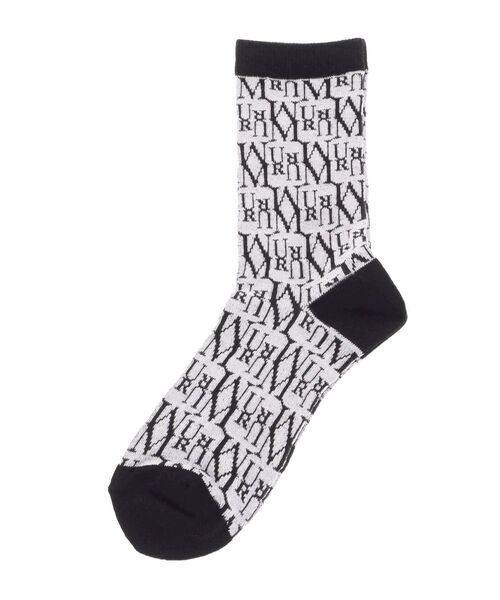 MURUA(ムルーア)の「MURUAパターンソックス(ソックス/靴下・レディース・ホワイト/ブラック・FREE)」の2枚目の写真