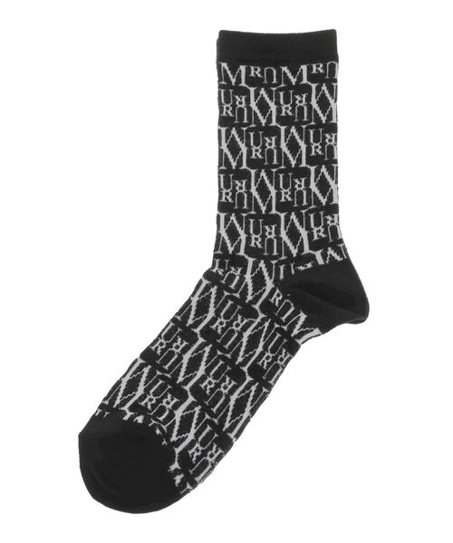 MURUA(ムルーア)の「MURUAパターンソックス(ソックス/靴下・レディース・ホワイト/ブラック・FREE)」の1枚目の写真