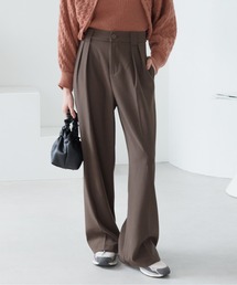 ECRIRE | 2タックセンタープレス スラックス(その他パンツ)