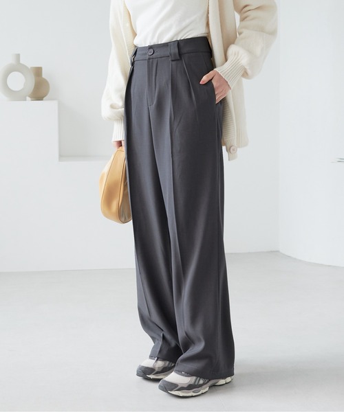 ECRIRE（エクリール）の「2タックセンタープレス スラックス（その他パンツ・レディース・ベージュ/ブラウン/グレー/ブラック・M）」の14枚目の写真