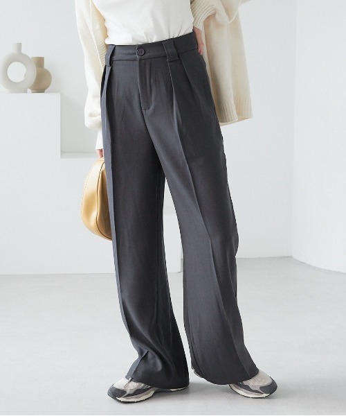 ECRIRE（エクリール）の「2タックセンタープレス スラックス（その他パンツ・レディース・ベージュ/ブラウン/グレー/ブラック・M）」の12枚目の写真