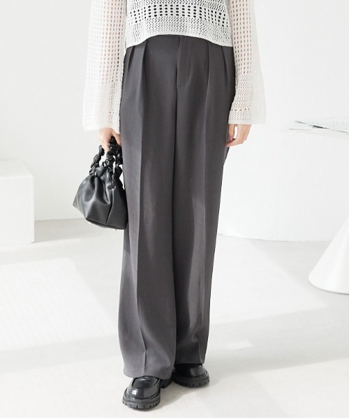 ECRIRE（エクリール）の「2タックセンタープレス スラックス（その他パンツ・レディース・ベージュ/ブラウン/グレー/ブラック・M）」の10枚目の写真